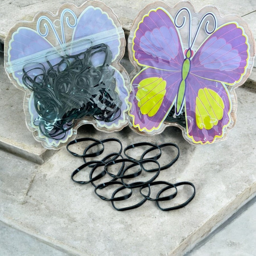 Elástico Silicone Xuxinha Penteado Infantil Com Bolsinha Cor Preto Variadas