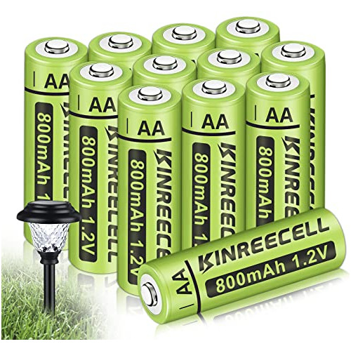 Pilas Aa Recargables, Baterías Solares De Doble De Nim...