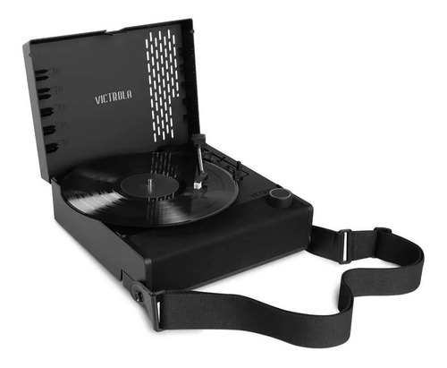 Victrola Revolution Go Tornamesa Bt Recargable Con Parlantes Color Negro