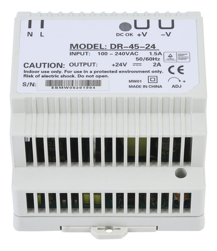 Fuente De Alimentación De Riel Din Dr-45-24 45 W Salida Únic
