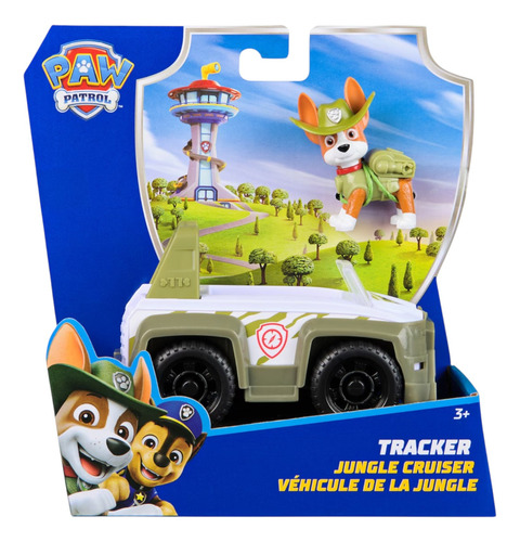 Paw Patrol Vehículo Con Personaje 16 Cm Tracker