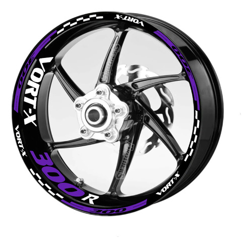 Kit De Stickers Calcomanías Rines Italika Vort-x 300 R M4