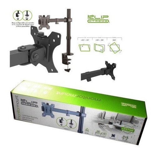 Rack Soporte Brazo 1 Monitor Escritorio 13 A 32 Klip Xtreme