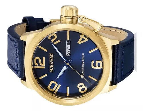 Relógio Magnum Masculino Dourado Ma33013h, relógio magnum dourado