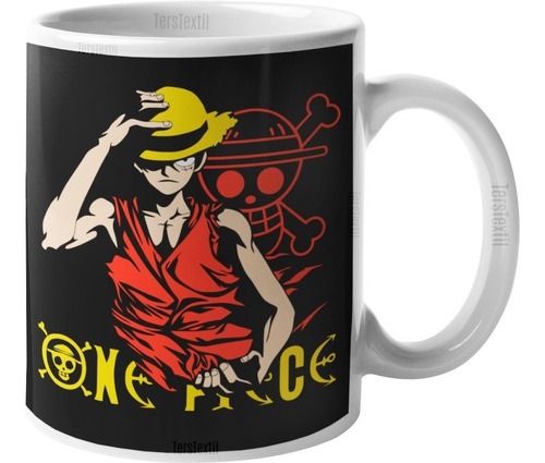 Tazón Taza Lufy O One Piece Anime Mangas Ters Textil