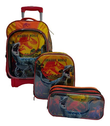 Mochila Jurassic World Blue Velociraptor Para Primaria Kit 