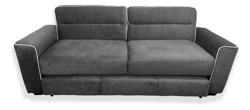 Sofá Cama Sillón Sala Hogar Minimalista 3 Posiciones Gris Liso