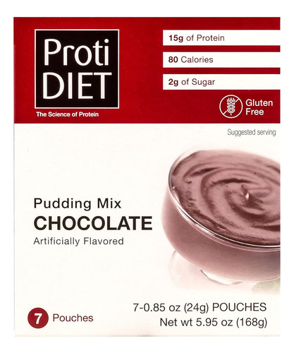Protidiet Mezcla De Pudín Instantáneo Con Sabor A Chocolate