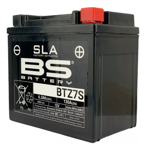 Bateria Moto Bs Battery Btz7s Ytz7s Gel Top Racing