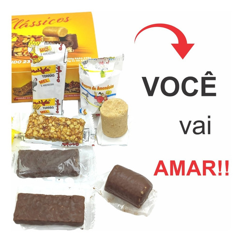 Imagem 4 de 7 de Doce De Amendoim Paçoca Pé De Moleque Com Chocolate Caixa