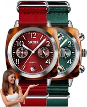 Comprar Reloj Dama Moda Skmei 9186 Cuarzo Casual Acuático Calendario