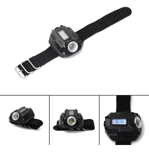 Xpe R2 Led Reloj De Pulsera Linterna Antorcha Luz Carga Usb