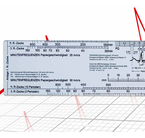 Regla De Bolsillo Ekg Calipers
