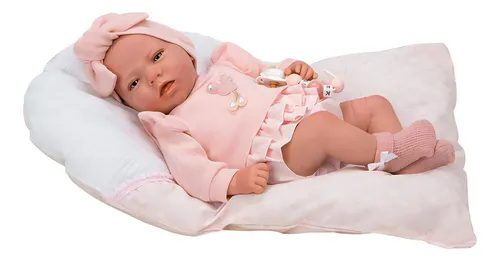 Muñeca Bebé Realista Reborn Arias Sofia Con Cojin 40cm 98121