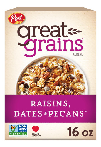 Cereal De Grano Entero Con Pasas Dátiles Y Nueces 454 G