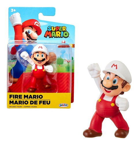 Figura Super Mario Mario De Fuego 6 Cms - Jakks Pacific
