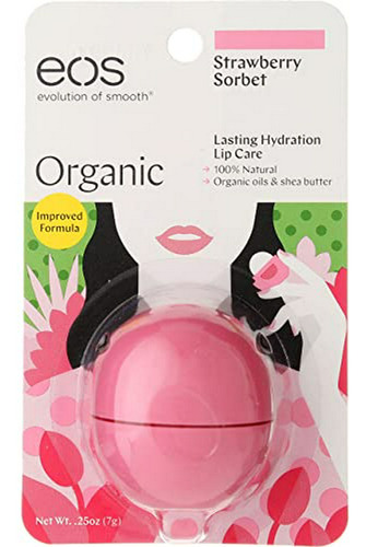 Eos Bálsamo Labial Fresa S Tamaño 0.25 Oz Eos Lip Balm Sorbe