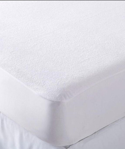 Cubrecolchon Impermeable 2 Plazas Color Blanco