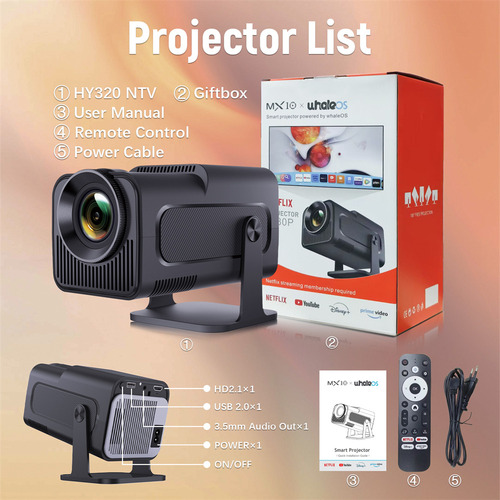 Proyector Portatil Hy320 Auto Keystone,500ansi Smart