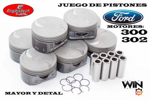 Juego De Pistones Ford 302 Medida 060 Al Mayor Y Detal