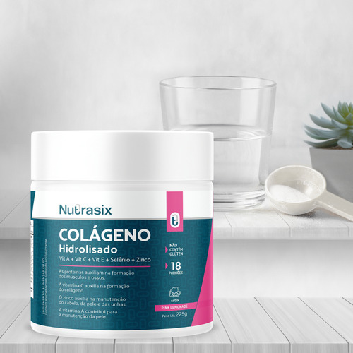 Colágeno Hidrolisado 1 E 3 +vit Pink Lemonade 225g Nutrasix
