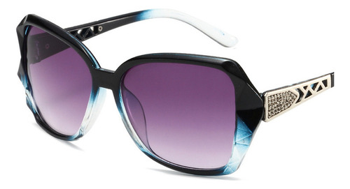 Gafas De Sol De Moda Retro Con Montura Grande Para Mujer