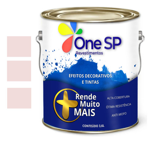  Onesp tinta acrílica parede interno e externo 3.6L cor rosa bebê