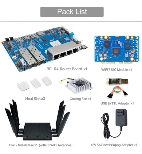 Router Wifi Inalámbrico De Doble Banda Banana Pi Bpi-r4 Wifi