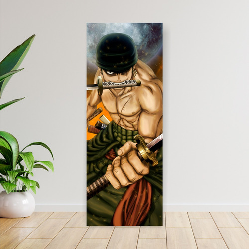 Imagen 3 de 8 de Cuadro Grande De Anime One Piece Zoro Katanas - Animeras