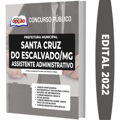 Apostila Santa Cruz Do Escalvado Assistente Administrativo