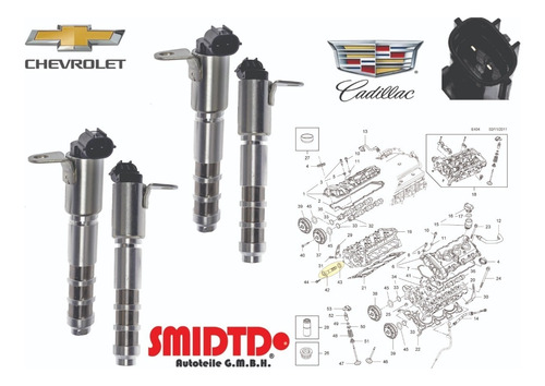 4 Valvulas Solenoides Vvt Cadillac Cts 04-15 V6 3.6 L
