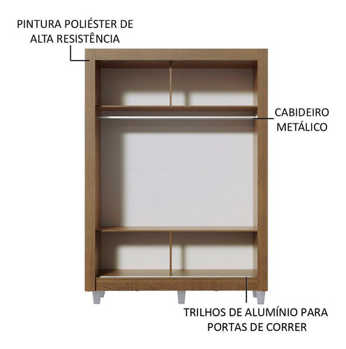 Armario individual Denver Madesa Running Esp Feet Rb, 2 unidades