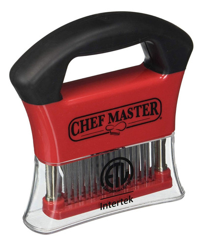 Tenderizador De 48 Agujas Ablandador De Carne Chef Master Color Rojo