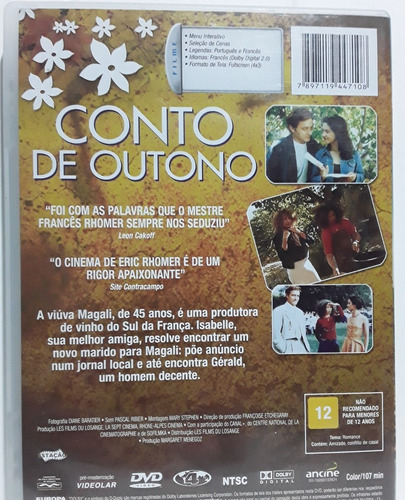 Dvd Conto De Outono ( Conte D' Automne ) Arte Interna, Novo