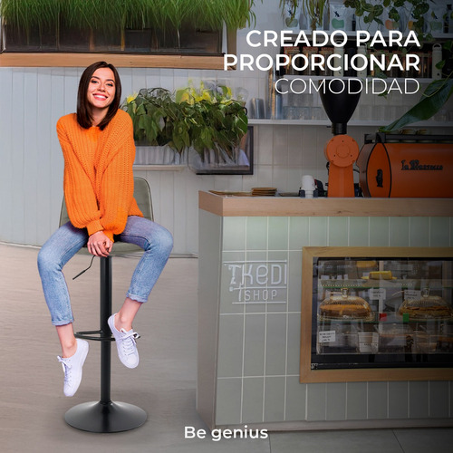 Banco Para Bar Y Barra De Cocina Giratoria Con Reposapies