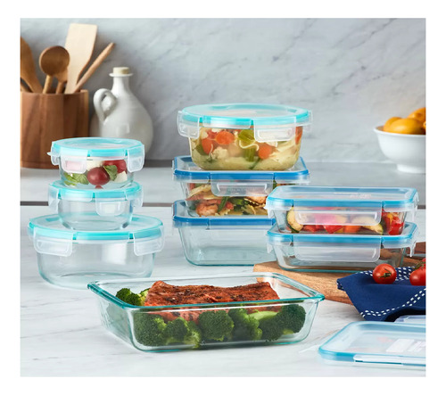 Snapware Pure Pyrex Glass, Recipientes De Vidrio, 18pzs