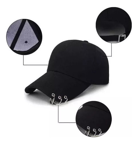 Gorras Unicolor Con Aros - Argollas Para Hombre Y Mujer Bts.