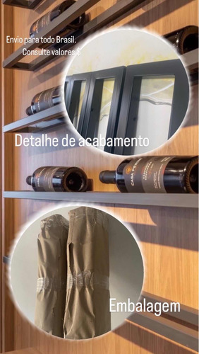 Adega Industrial Prateleira Vinho Suspensa Vazada