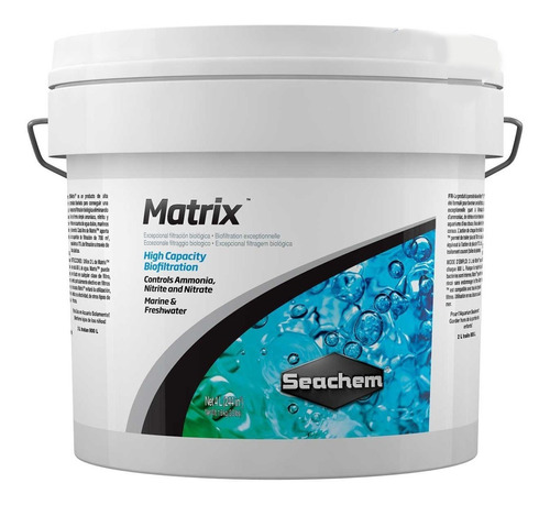Matrix 4lt Seachem Material Filtrante Biologico Acuarios 