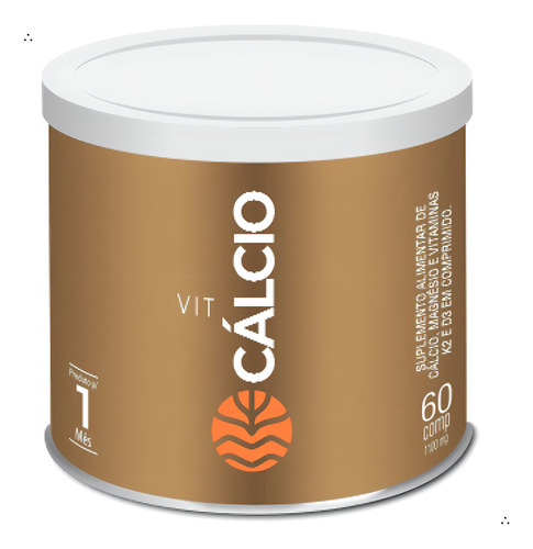 Vit Cálcio + D3 + K2 + Magnésio 60comp Vital Âtman Sabor Sem Sabor