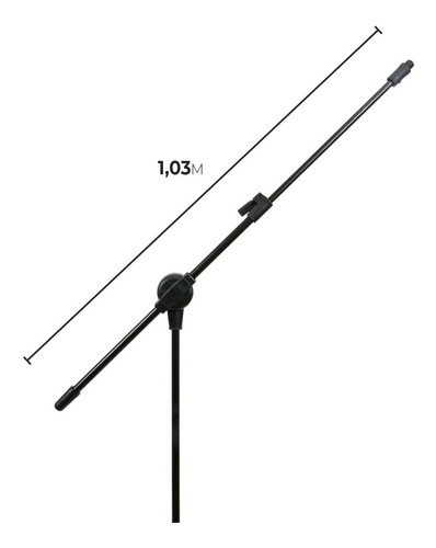 Imagem 9 de 10 de Kit Arcano Microfone Am-black-1 + Am-f1 + Pedestal Pmv