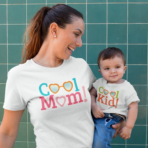 Imagen 4 de 9 de Dúo Playeras Mamá E Hija-hijo-cool Mom-día De Las Madres