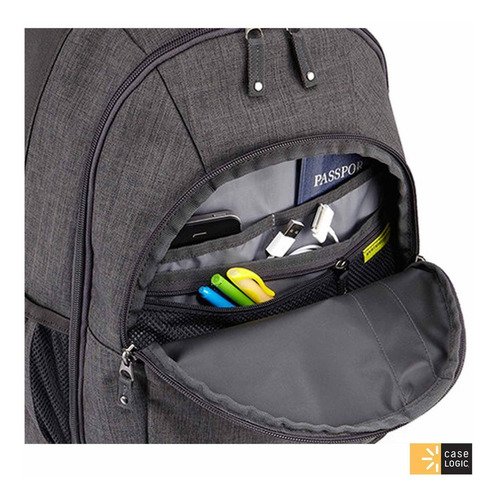 Mochila Case Logic Berkeley Notebook 15.6 Pol Bpca115 Cinza Cor Cinza-escuro Desenho Do Tecido Nylon