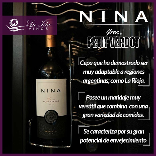 Vino Nina Gran Petit Verdot 2010 Premium. Añejo Exclusivo