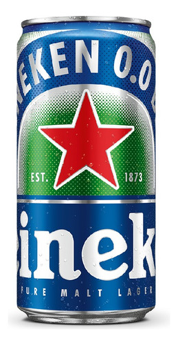 Cerveja Lager Puro Malte Zero Álcool Heineken Lata 269ml