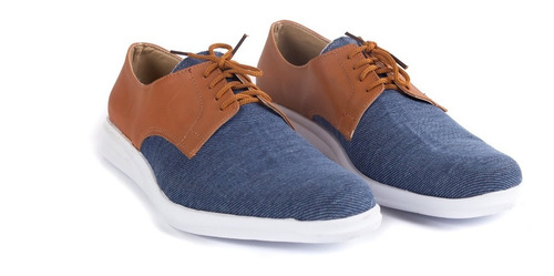 Imagen 2 de 5 de Zapatos Zapatillas Vestir Simón De La Costa Cuero Eco Y Jean