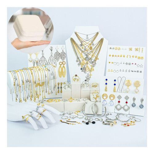 Kit 100 Peças Brincos Choker Colar Atacado Revenda Variadas