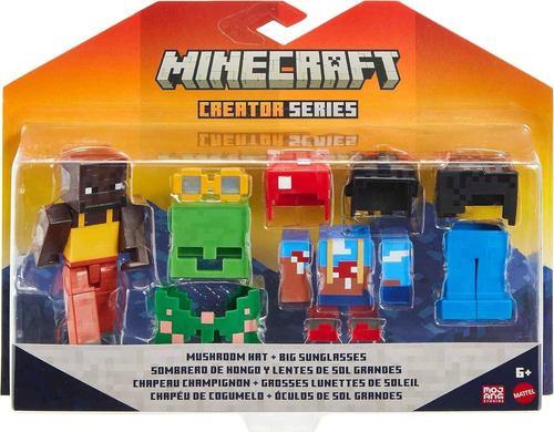Minecraft Creator Series Sombrero De Hongo Y Llentes Grandes