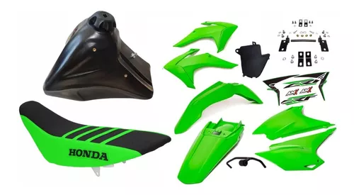 Kit Adesivo Moto Cross Trilha Xr 200 - Verde e Branco