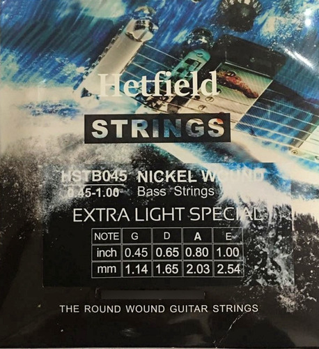 Encordado Hetfield Para Bajo 045 4 Cuerdas Cuo